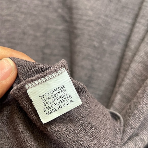 Bryn Walker V Neck Relaxed Cotton Blend Stretchy Boxy Tunic Lagenlook Top Small - Picture 10 of 12